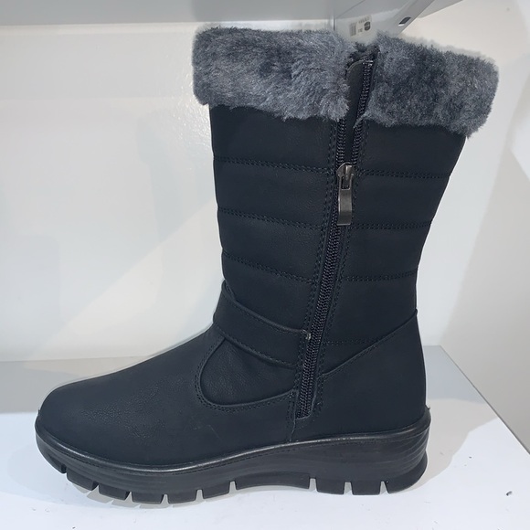 BLACK FUR LINED BOOTS - Picture 5 of 7